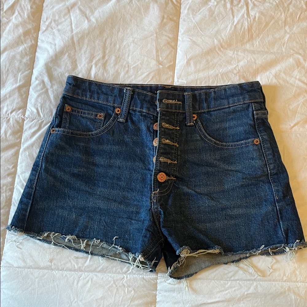 Lucky Brand Lucky Pins Denim Button-Fly Women Shorts